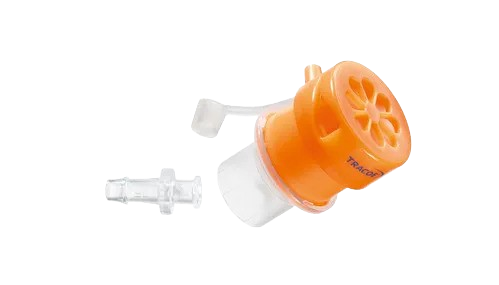 Tracoe Phon Assist I orange Sprechventil mit integriertem Sauerstoffanschluss